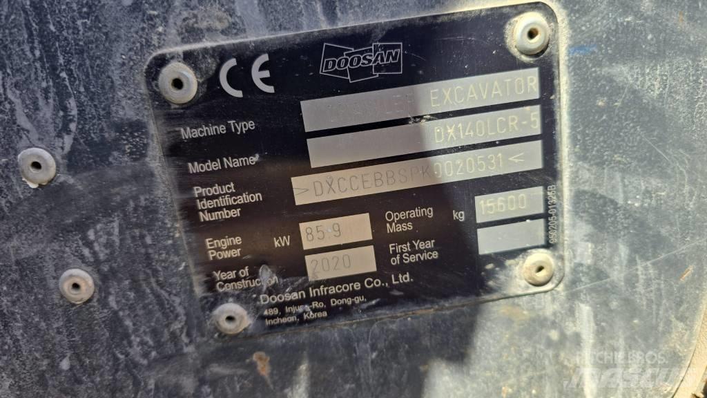 Doosan DX140LCR-5 Εκσκαφείς με ερπύστριες