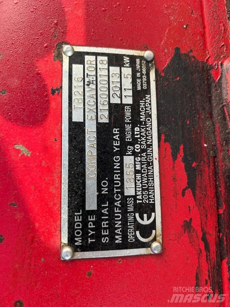 Takeuchi TB216 Εκσκαφάκι (διαβολάκι) < 7t