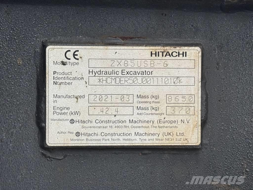 Hitachi ZX 85 US B-6 Μίνι εκσκαφείς 7t - 12t