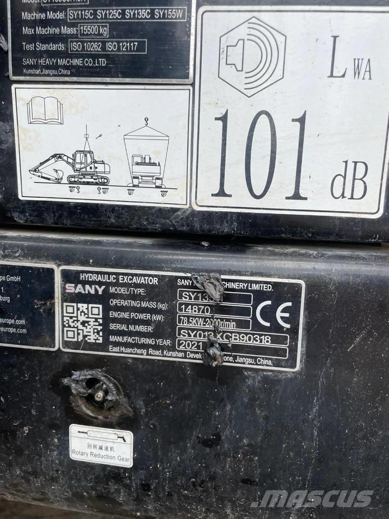 Sany SY 135 C Εκσκαφείς με ερπύστριες