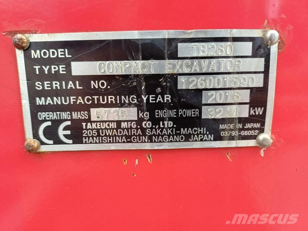 Takeuchi TB260 Εκσκαφάκι (διαβολάκι) < 7t