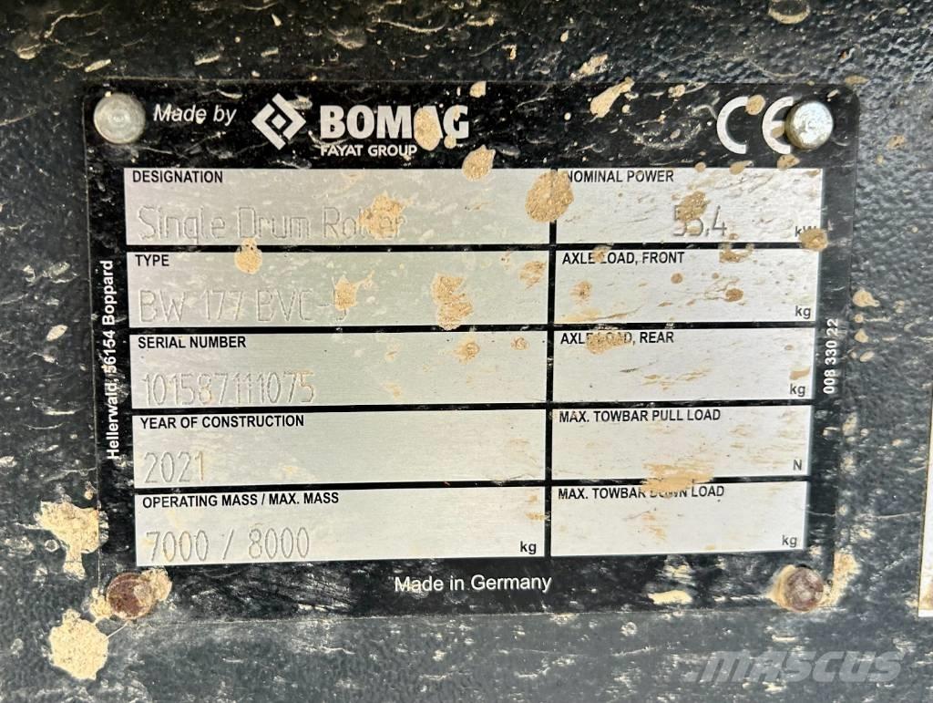 Bomag BW 177 BVC-5 Οδοστρωτήρες μονού κυλίνδρου