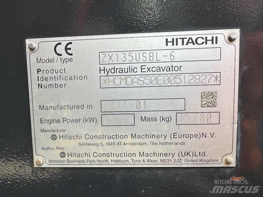 Hitachi ZX 135 US-6 Εκσκαφείς με ερπύστριες