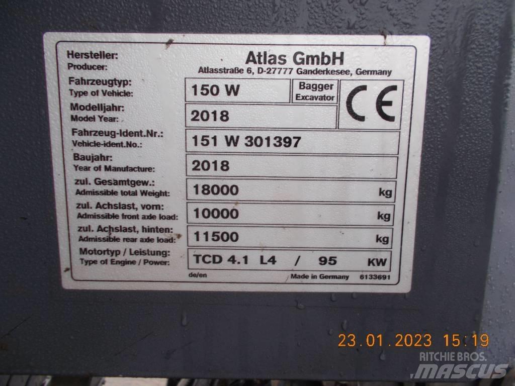 Atlas 150 W Εκσκαφείς με τροχούς - λάστιχα