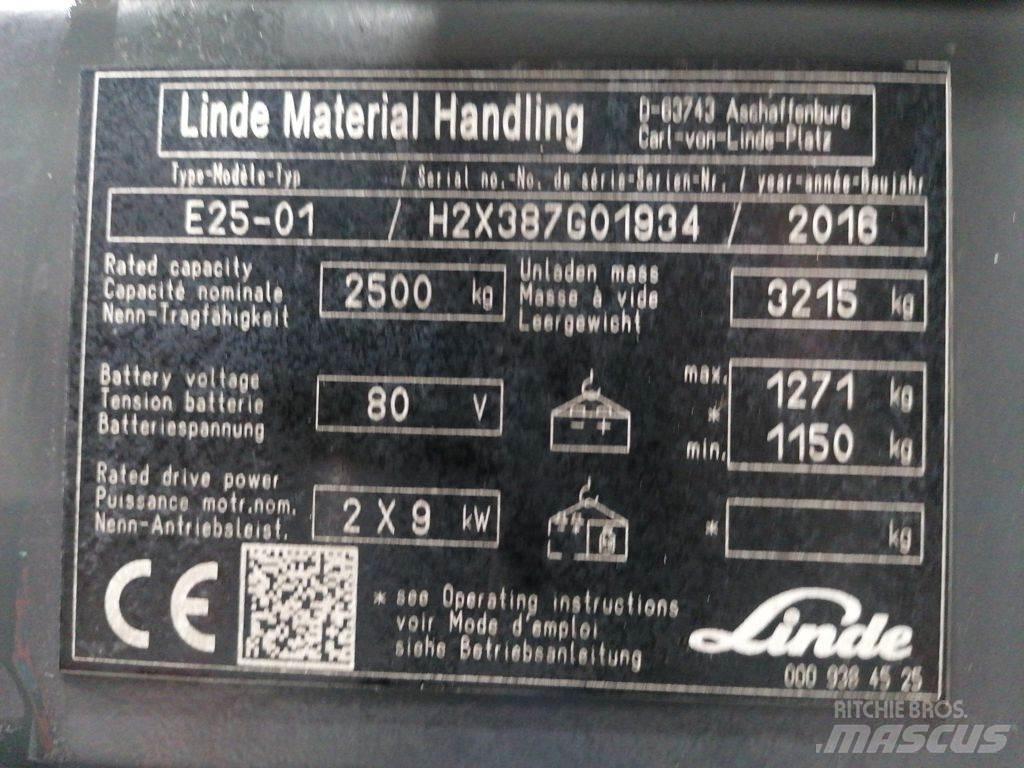 Linde E25-01 Ηλεκτρικά περονοφόρα ανυψωτικά κλαρκ
