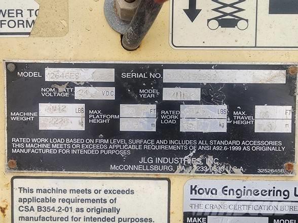 JLG 2646ES Ανυψωτήρες ψαλιδωτής άρθρωσης