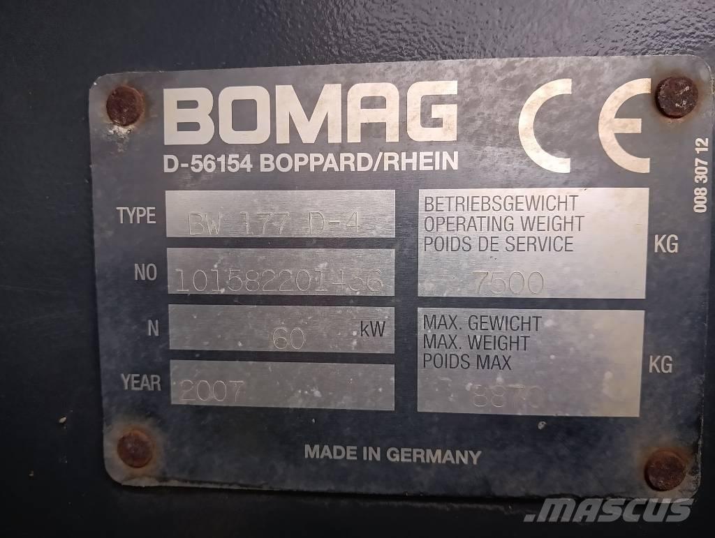 Bomag 177 D4 Οδοστρωτήρες μονού κυλίνδρου
