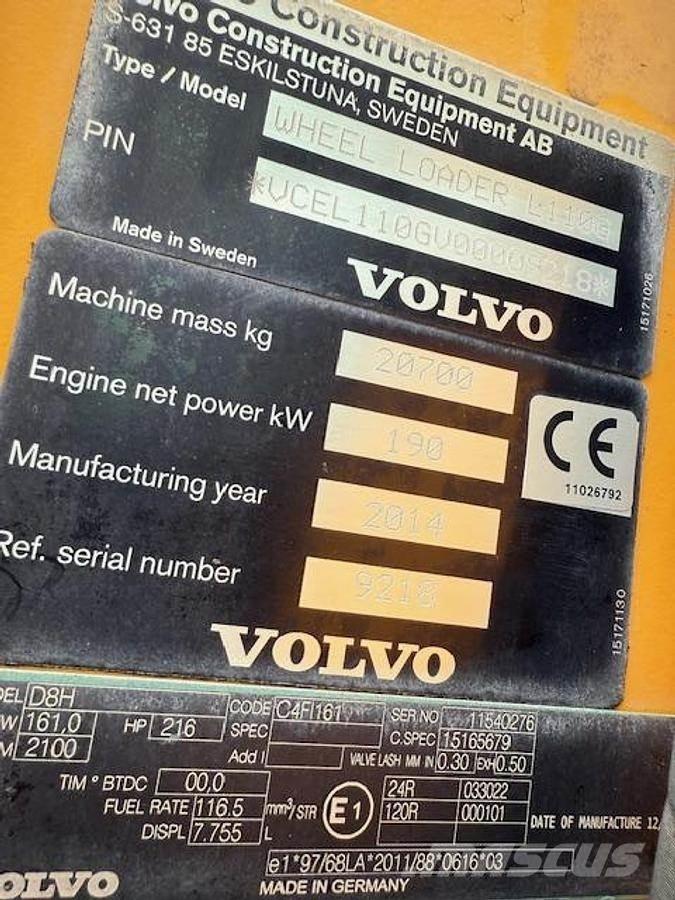 Volvo L110G Φορτωτές με λάστιχα (Τροχοφόροι)