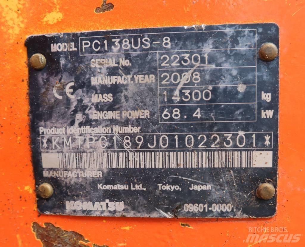 Komatsu PC138US-8 Εκσκαφείς με ερπύστριες