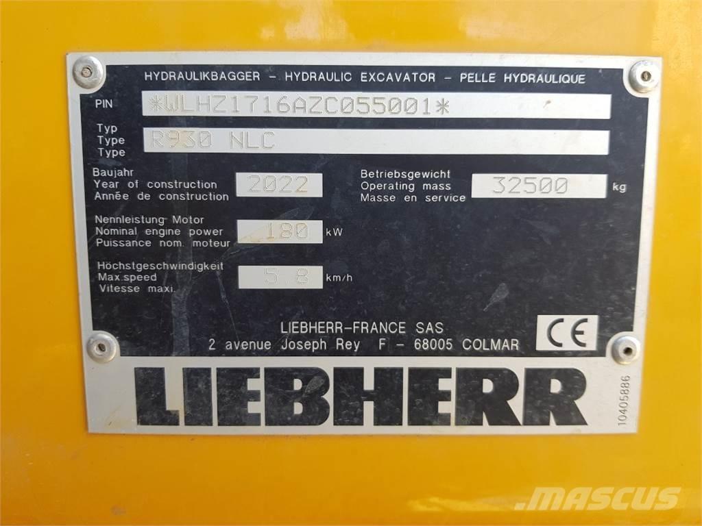 Liebherr R930 Εκσκαφείς με ερπύστριες