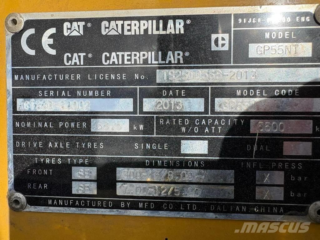 CAT GP55NT Περονοφόρα ανυψωτικά κλαρκ με φυσικό αέριο LPG