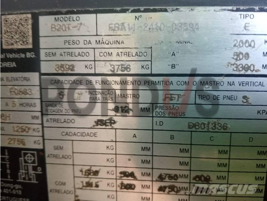 Doosan B 20 T-7 Ηλεκτρικά περονοφόρα ανυψωτικά κλαρκ