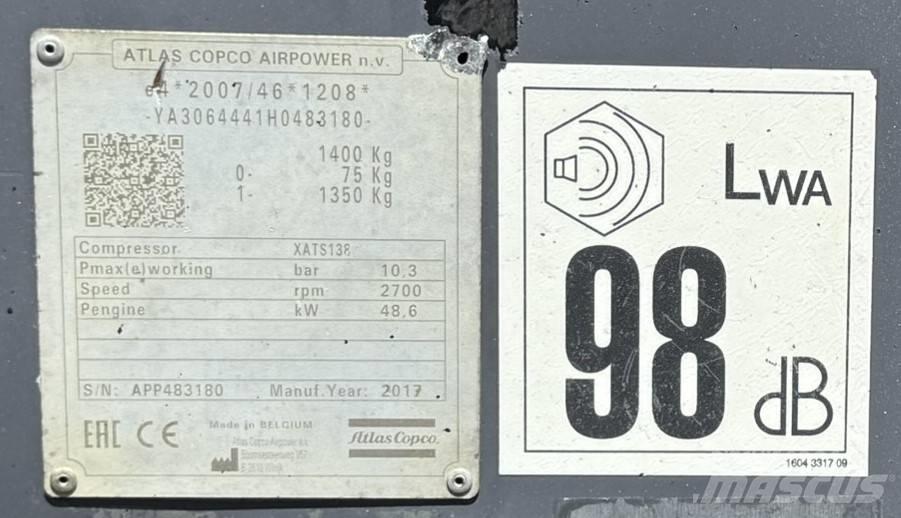 Atlas Copco XATS138 Συμπιεστές