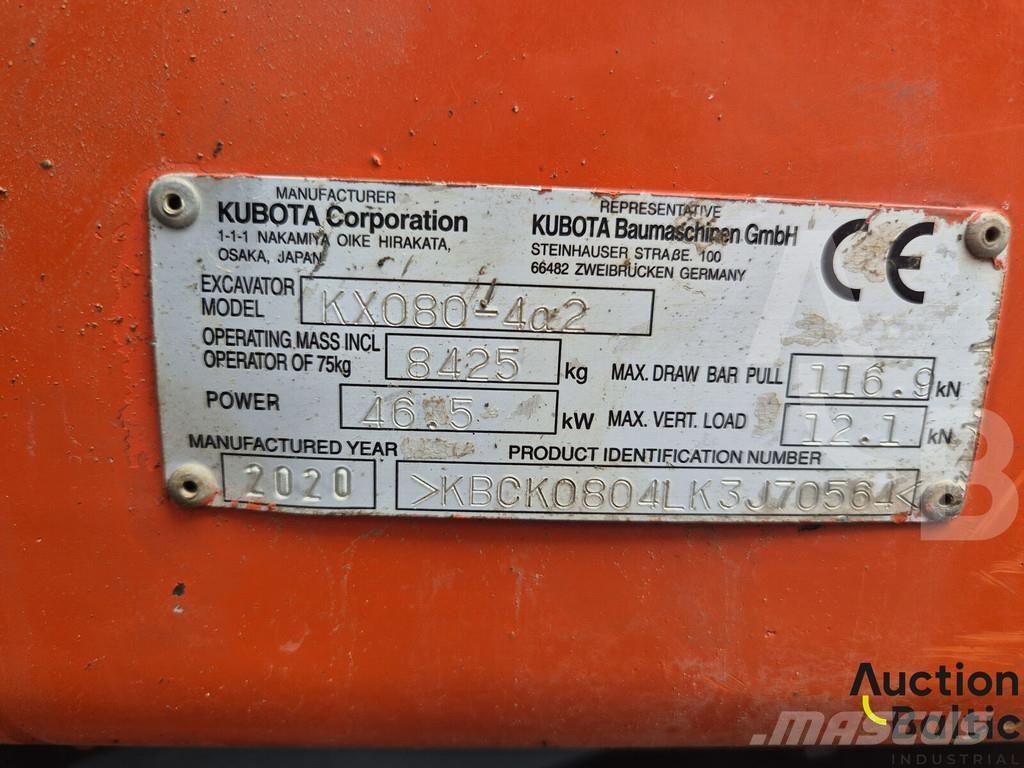 Kubota KX080-4a2 Μίνι εκσκαφείς 7t - 12t