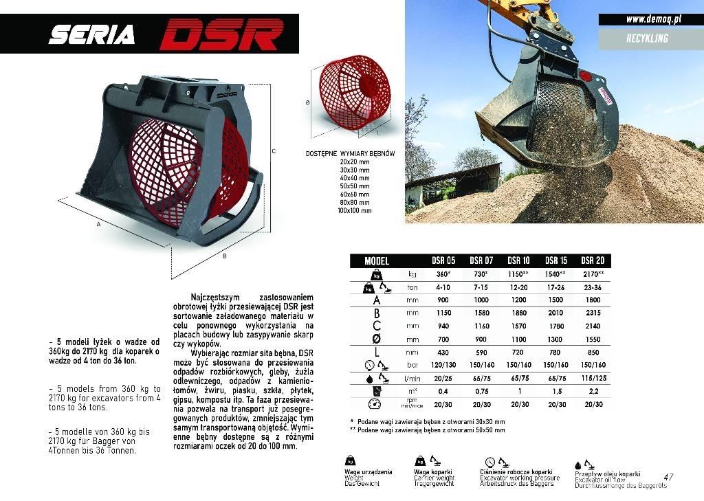  DEMOQ DSR15 Κάδοι κοσκινίσματος