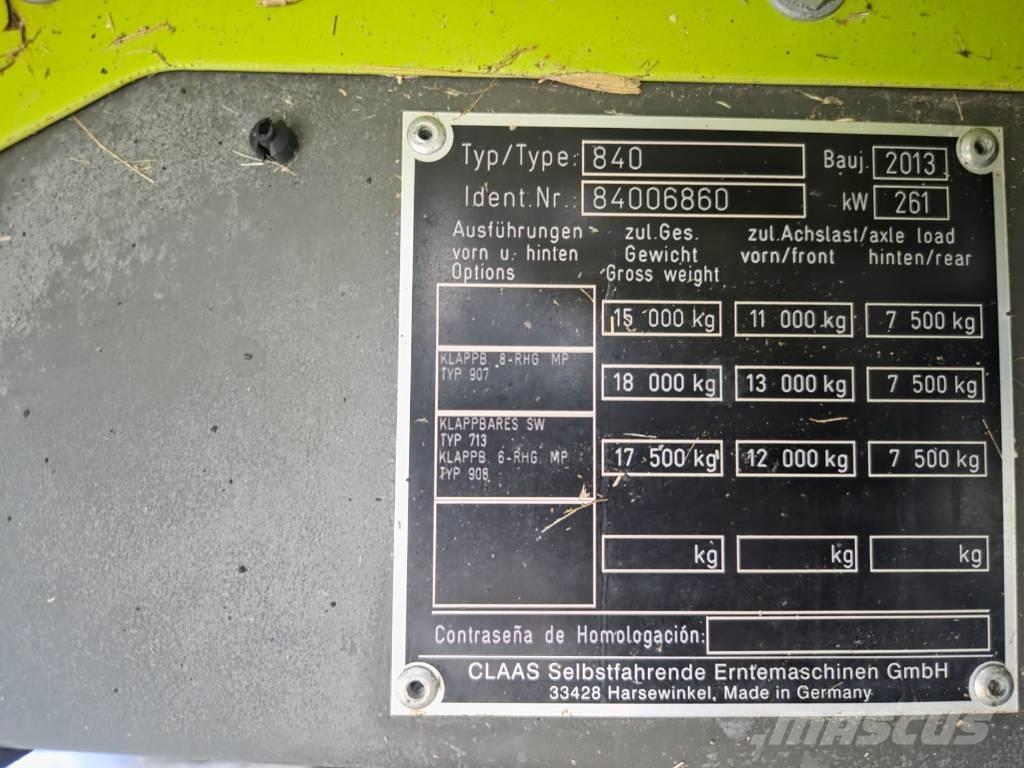 CLAAS Tucano 480 Θεριζοαλωνιστικές μηχανές