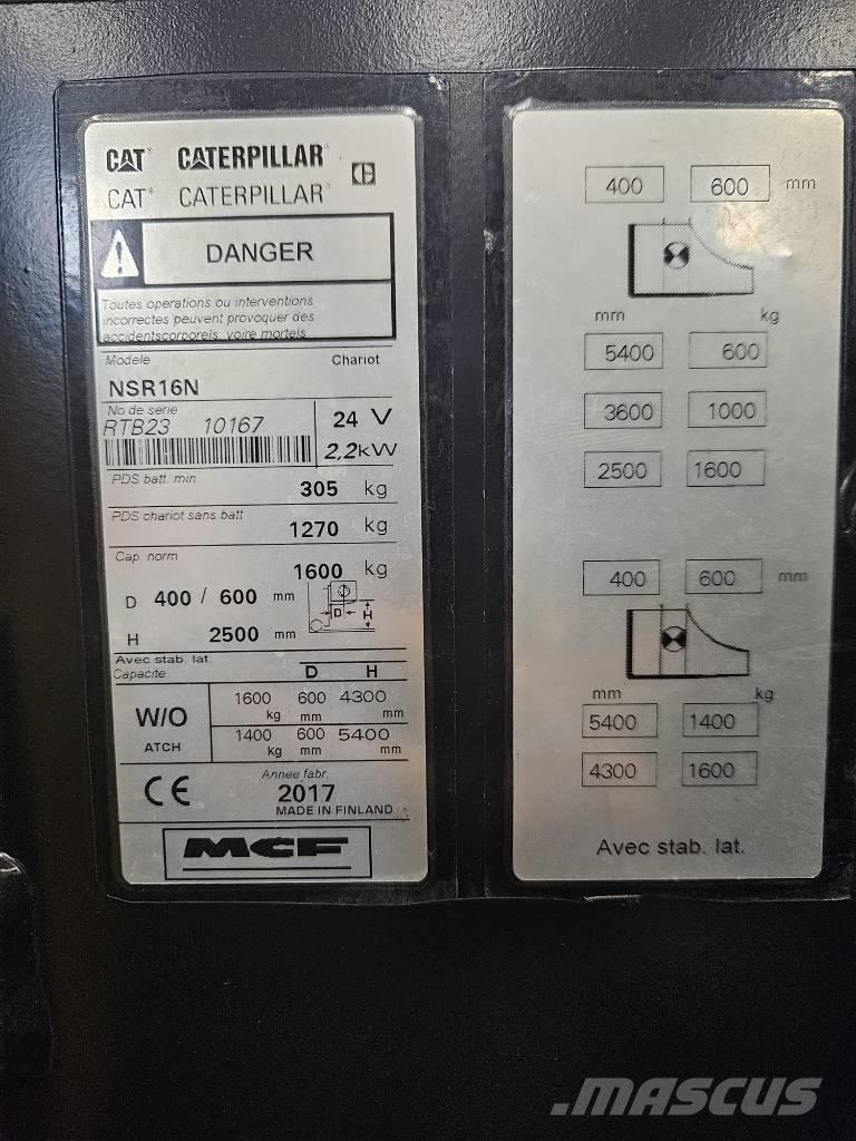 CAT NSR16N (vuokralla) Ηλεκτρικά παλετοφόρα με ιστό