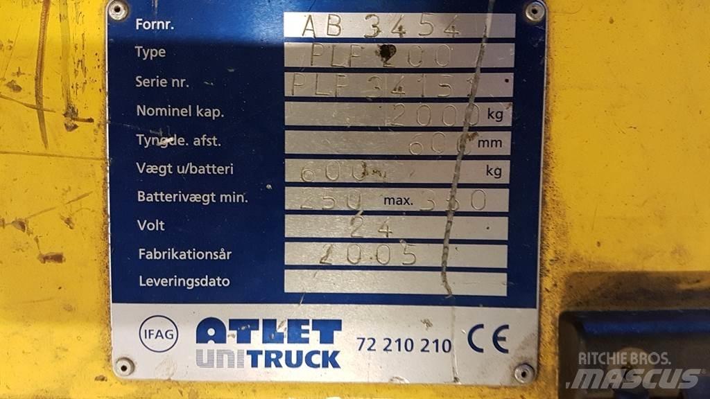Atlet PLP200 Χειροκίνητο περονοφόρο ανυψωτικό