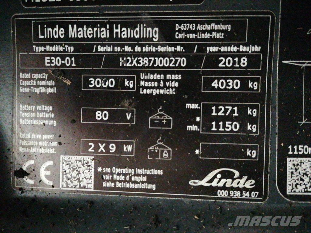 Linde E30-01 Ηλεκτρικά περονοφόρα ανυψωτικά κλαρκ
