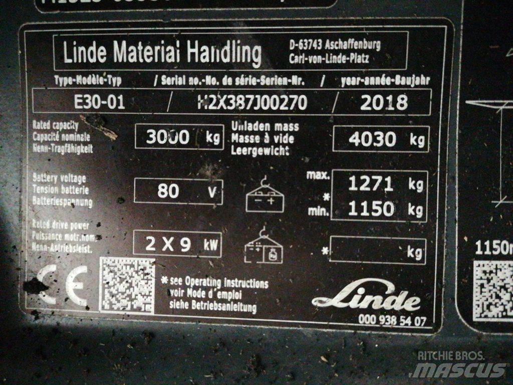Linde E30-01 Ηλεκτρικά περονοφόρα ανυψωτικά κλαρκ