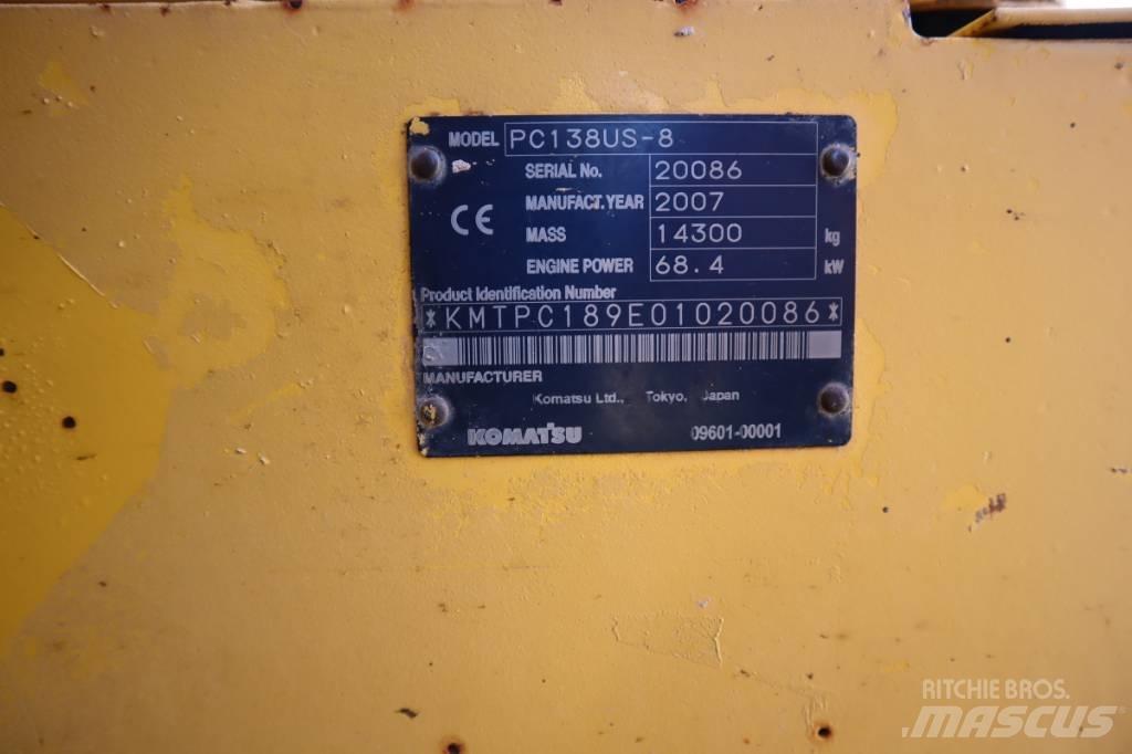 Komatsu PC138US-8 Εκσκαφείς με ερπύστριες