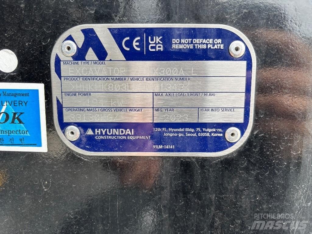Hyundai HX300A L Εκσκαφείς με ερπύστριες