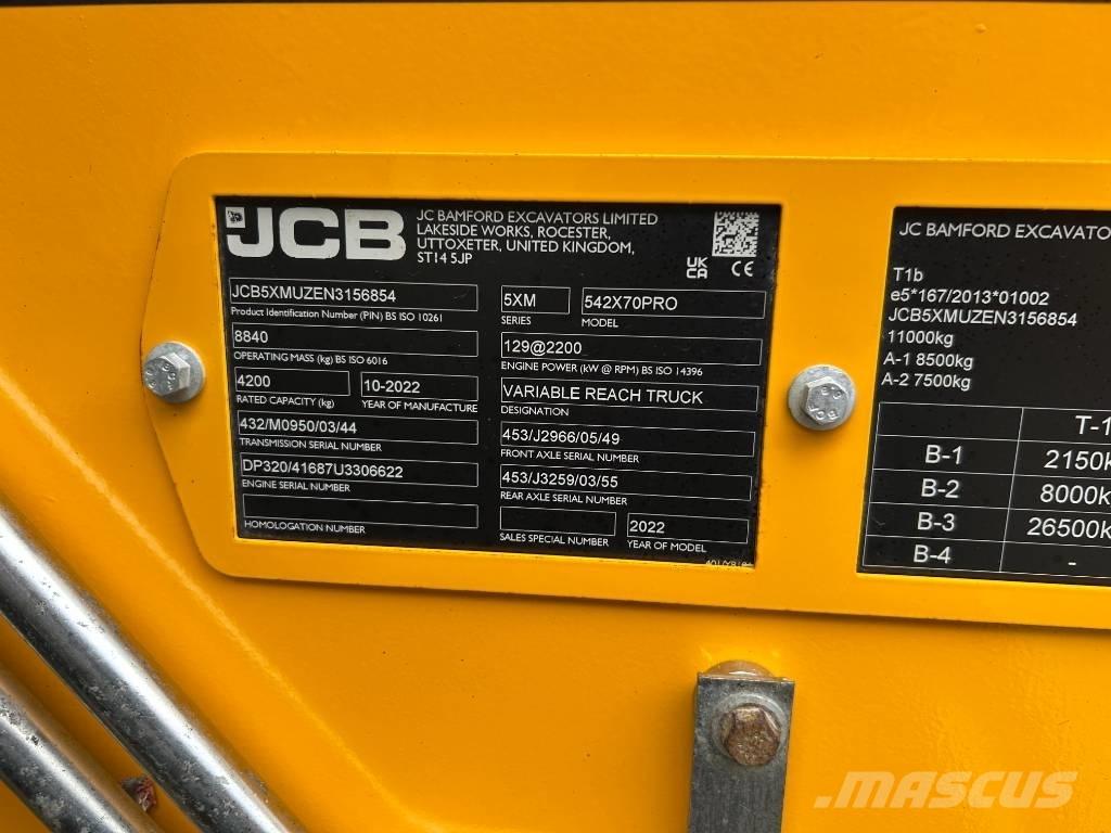 JCB 542-70 Agri Pro Συστήματα τηλεχειρισμού για τη γεωργία