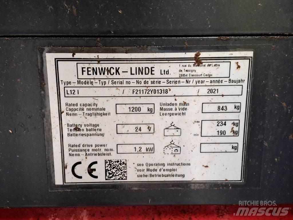 Linde L12I Παλετοφόρα πεζού χειριστή με ιστό