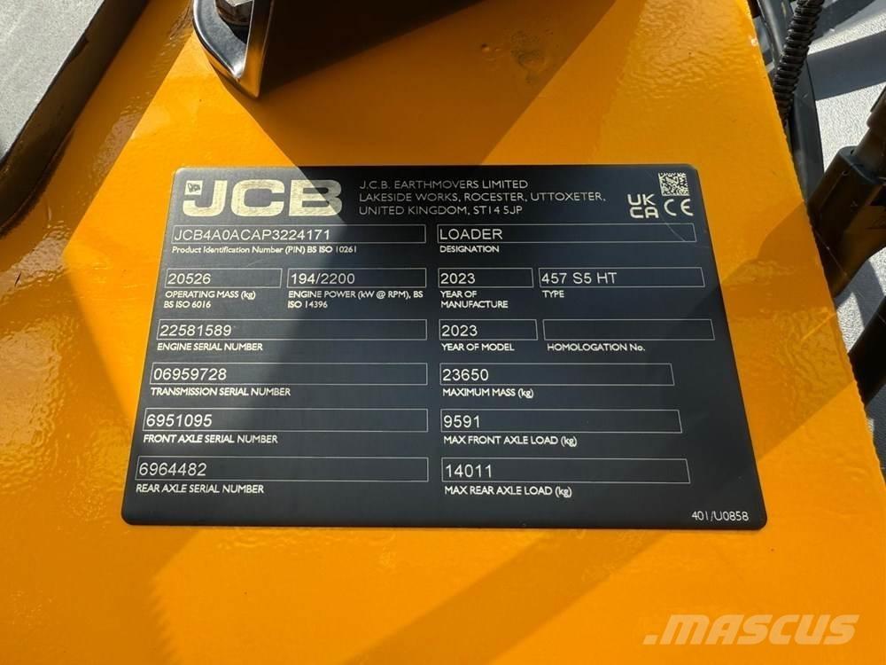 JCB 457 HT Φορτωτές με λάστιχα (Τροχοφόροι)