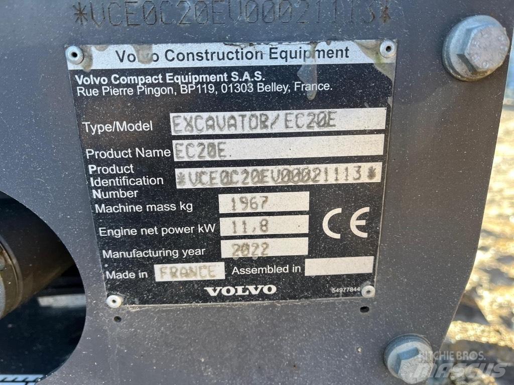 Volvo EC 20 E Εκσκαφάκι (διαβολάκι) < 7t
