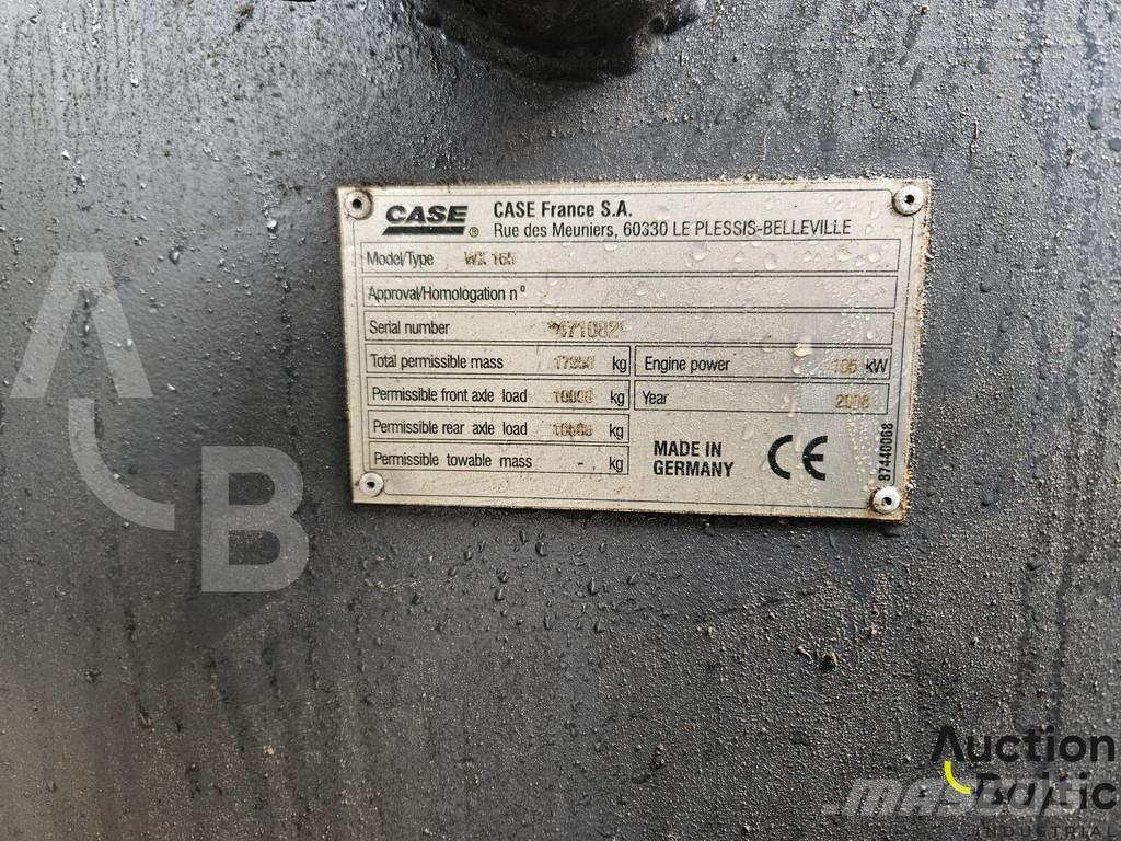 CASE WX 165 Εκσκαφείς με τροχούς - λάστιχα