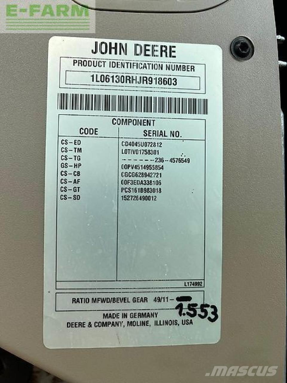 John Deere 6130r Τρακτέρ