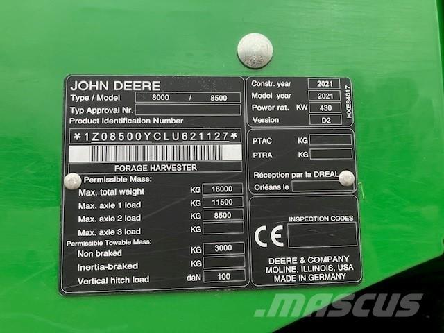 John Deere 8500i Μηχανές χορτονομής