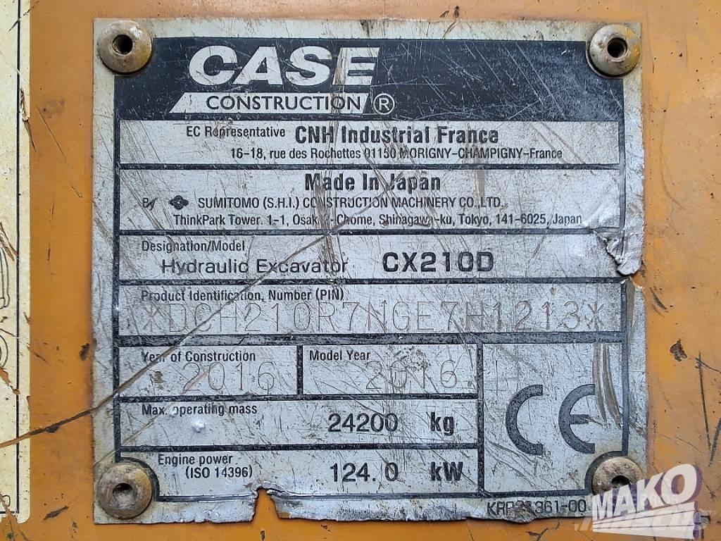 CASE CX 210 D Εκσκαφείς με ερπύστριες
