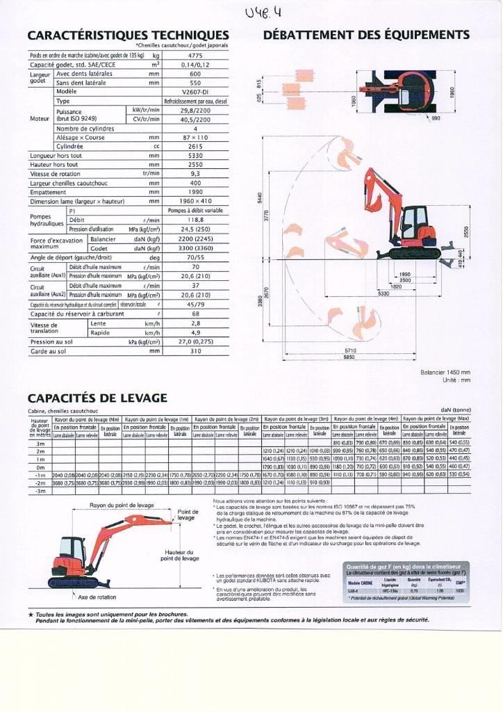 Kubota U 48-4 Εκσκαφάκι (διαβολάκι) < 7t