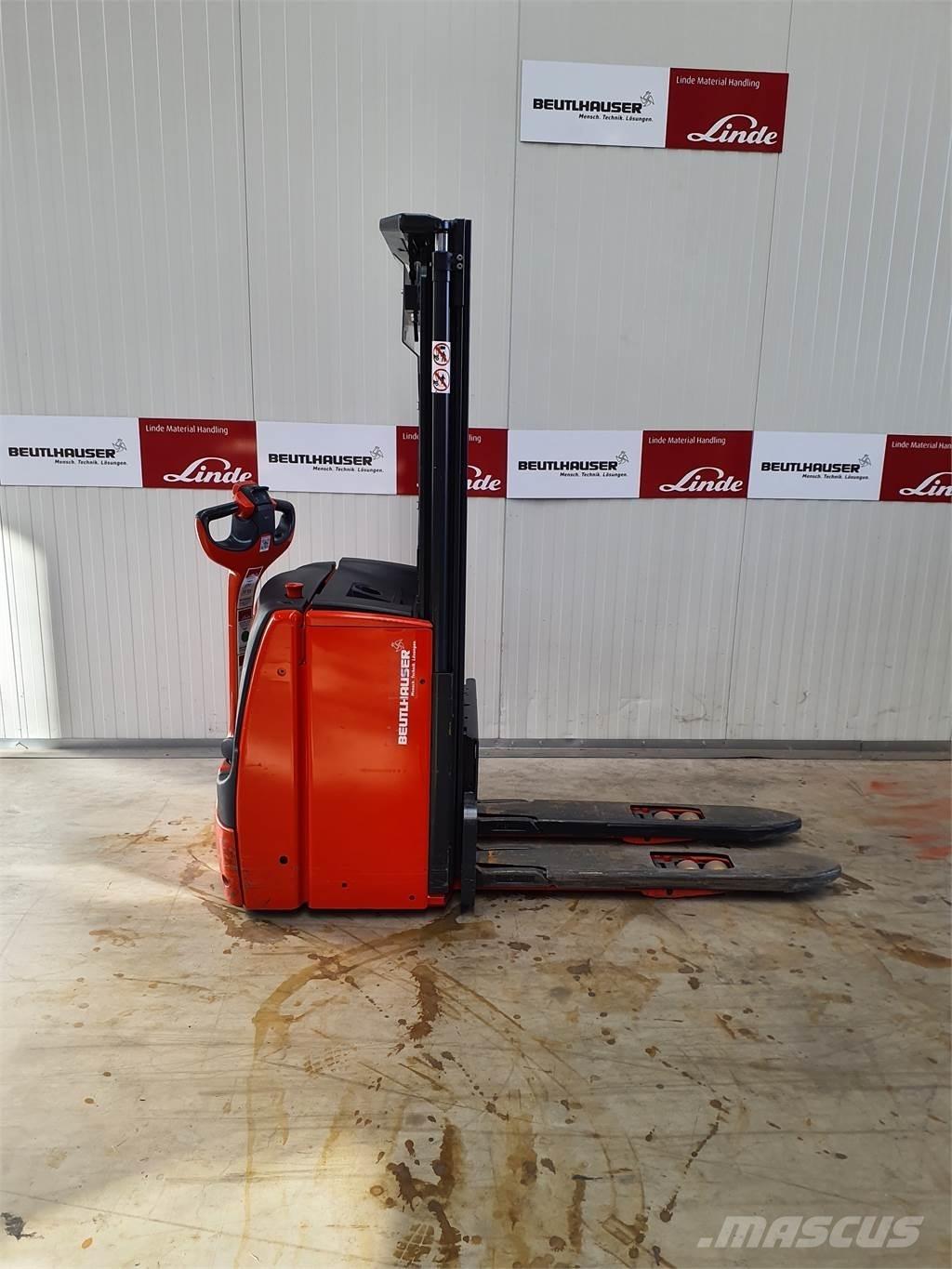 Linde L16i Παλετοφόρα πεζού χειριστή με ιστό