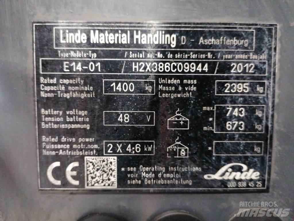 Linde E14-01 Ηλεκτρικά περονοφόρα ανυψωτικά κλαρκ
