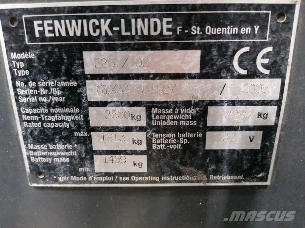 Linde E25/02 Ηλεκτρικά περονοφόρα ανυψωτικά κλαρκ