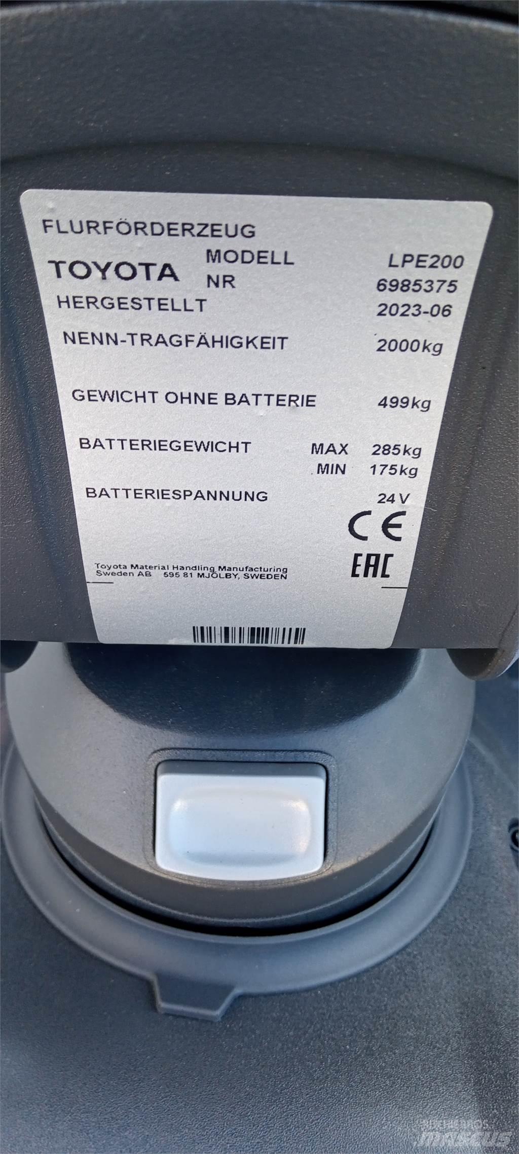 Toyota LPE200 Χειροκίνητο περονοφόρο ανυψωτικό