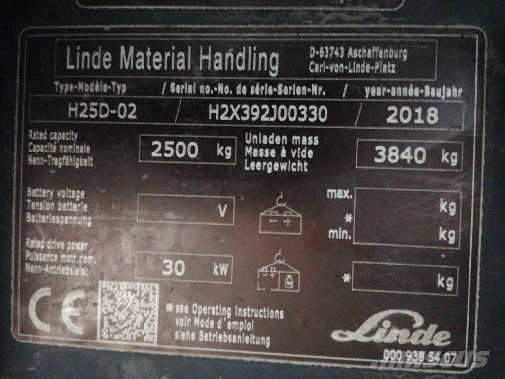 Linde H25D-02 Πετρελαιοκίνητα Κλαρκ