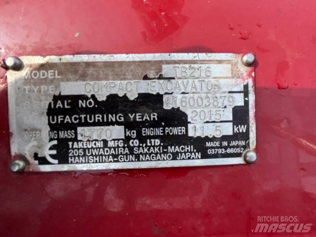 Takeuchi TB 216 Εκσκαφάκι (διαβολάκι) < 7t