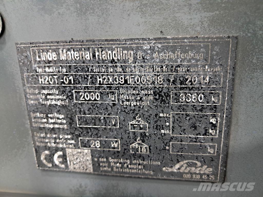 Linde H20T-01 Περονοφόρα ανυψωτικά κλαρκ με φυσικό αέριο LPG