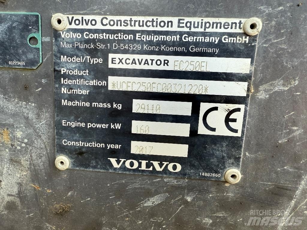 Volvo EC 250 EL Εκσκαφείς με ερπύστριες
