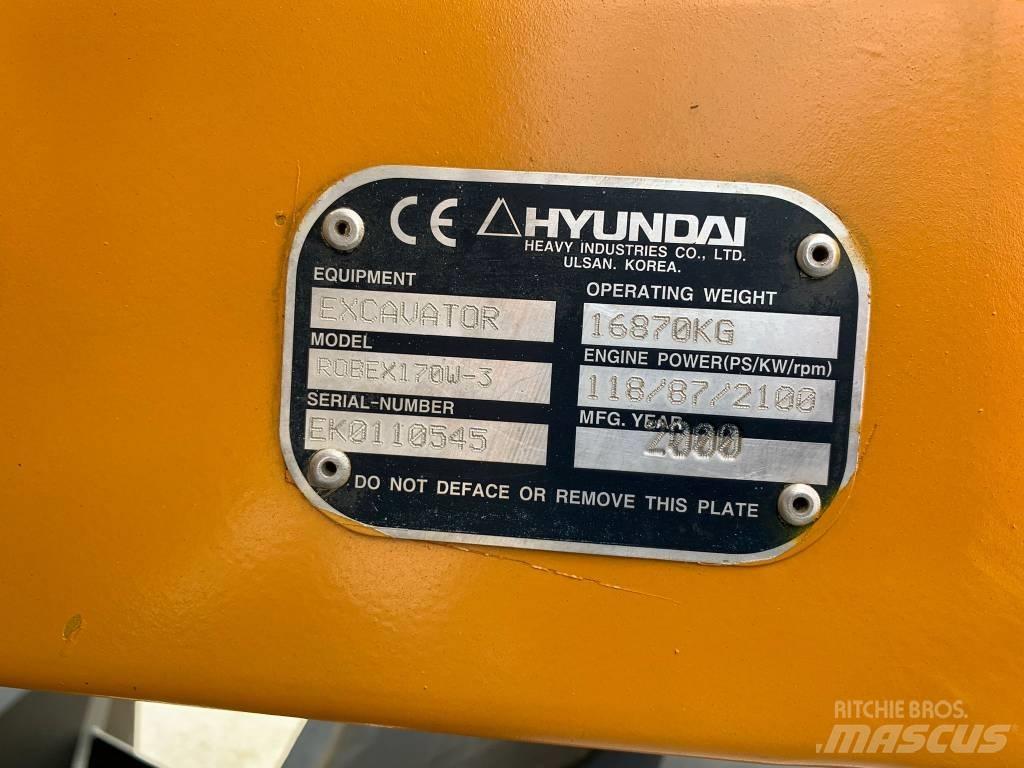 Hyundai ROBEX 170W-3 Εκσκαφείς με τροχούς - λάστιχα