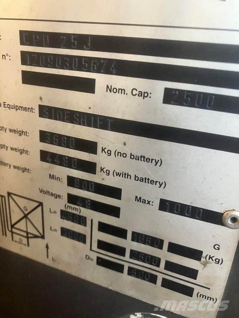 EP heftruck CPD25 Ηλεκτρικά περονοφόρα ανυψωτικά κλαρκ