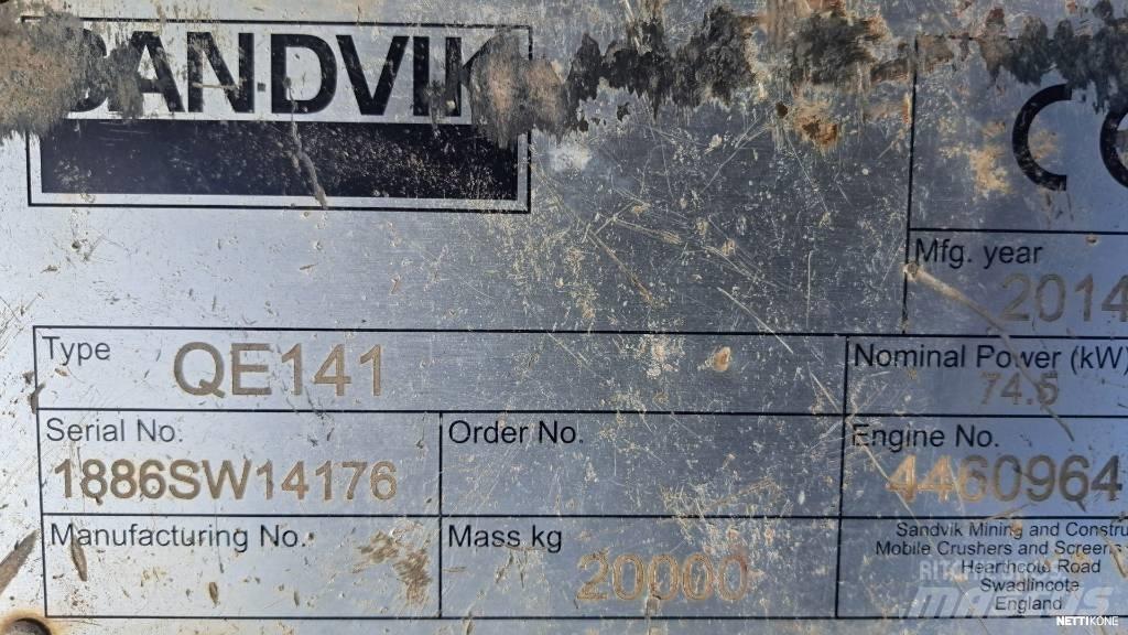 Sandvik QE 141 Κινητές μηχανές κοσκινίσματος