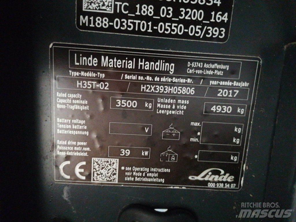 Linde H35T-02 Περονοφόρα ανυψωτικά κλαρκ με φυσικό αέριο LPG