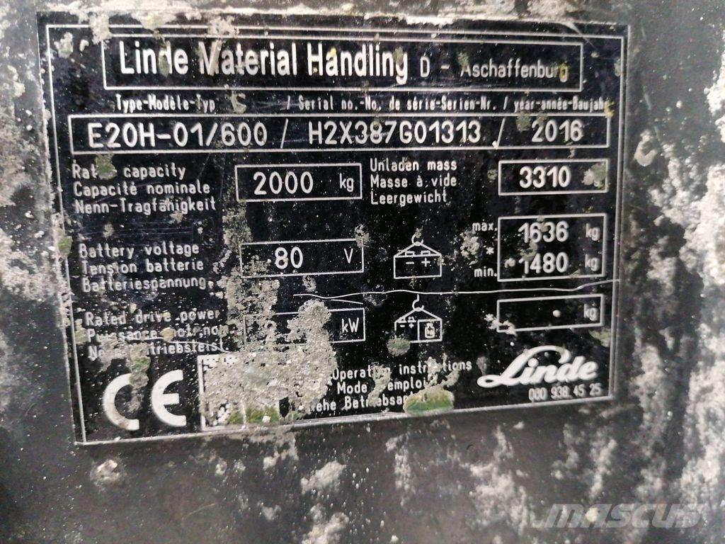 Linde E20H-01/600 Ηλεκτρικά περονοφόρα ανυψωτικά κλαρκ