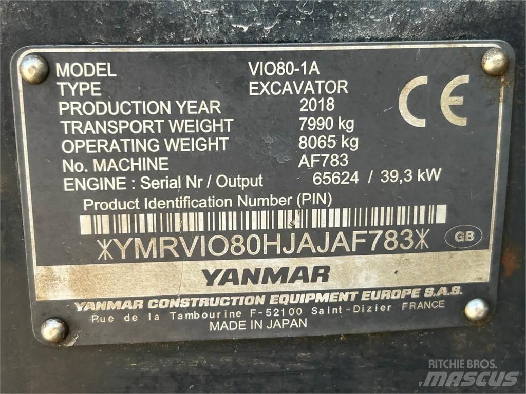 Yanmar Vio 80-1A Μίνι εκσκαφείς 7t - 12t