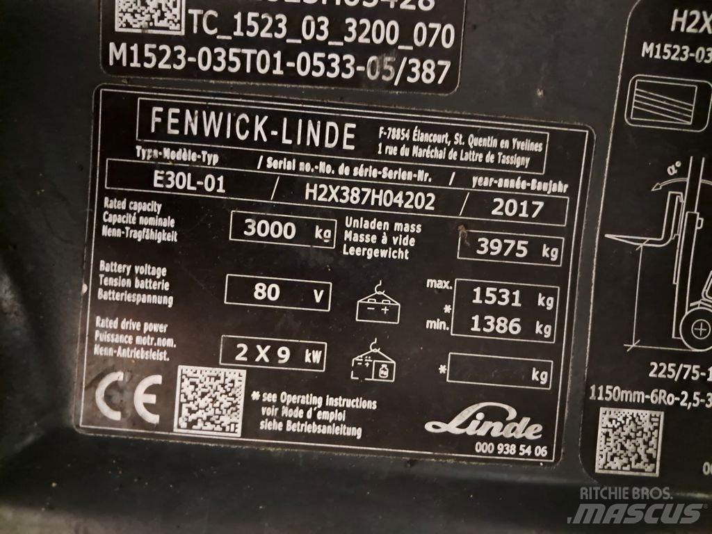 Linde E30L-01 Ηλεκτρικά περονοφόρα ανυψωτικά κλαρκ